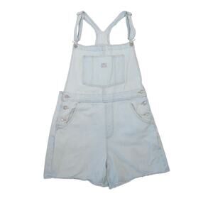 Levi's Light Wash Blue Denim Vintage Style Short Overalls XL